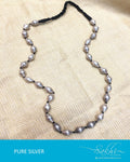 ASDQ-2955 - Antique & Black Pure Antique Silver Mala