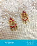 ASDQ-5046 - Gold Pure Silver Earring