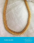 ASDQ-5057 - Gold Pure Silver Long Necklace