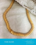 ASDQ-5058 - Gold Pure Silver Long Necklace