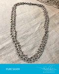 ASDQ-824 - Silver & White Pure Silver Mala