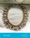 ASDQ-8668 - Gold & Silver Pure Antique Silver Guttapusalu Mala