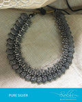 ASDQ-8676 - Silver &  Pure Antique Silver Mala