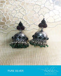 ASDQ-8688 - Silver & Multi Pure Antique Silver Earrings