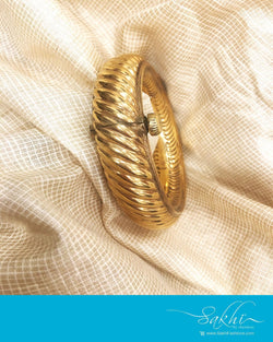 ASDQ-9995 - Gold & Antique Pure Silver Bangle