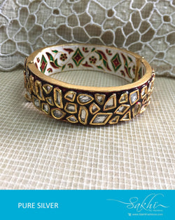 ASDR-1591 - Gold & White Silver Kada