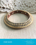 ASDR-1592 - Gold & White Silver Kada