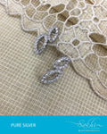 ASDR-1619 - Silver & White Pure Anitque Silver Earrings
