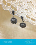 ASDR-1622 - Silver & Antique Pure Anitque Silver Earrings