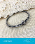 ASDR-2628 - Silver & Antique Pure Anitque Silver Bangle