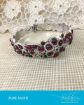 ASDR-2629 - Silver & Multi Pure Anitque Silver Bangle