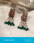 ASDR-2035 - Gold & Multi Pure Silver Earrings