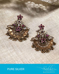 ASDR-2040 - Gold & Multi Pure Silver Earrings