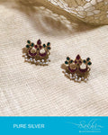 ASDR-2044 - Gold & Multi Pure Silver Earrings