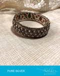 ASDR-2067 - Gold & Cream Pure Silver Bangle
