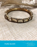 ASDR-2072 Silver Gold Silver Bangle