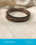 ASDR-2076 - Gold & Multi Pure Silver Bangle