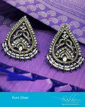 ASDR-22102 - Silver  & Gold Pure Silver  Earring