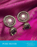 ASDR-22130 - Pink & Gold Pure Silver  Earring