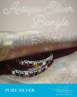 ASDR-22193 - Silver &  Pure Silver Bangle