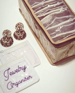 ASDR-22456 - Beige & Gold Jewelry Bag