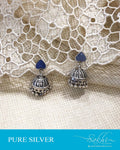 ASDR-23284 - Silver &  Pure Silver Earring
