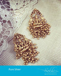 ASDR-24588 - Gold &  Pure Silver Earring