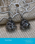 ASDR-25755 - Gold &  Pure Silver  Earring