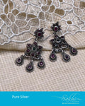 ASDR-25767 - Silver &  Pure Silver  Earring