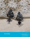 ASDR-25772 - Silver &  Pure Silver  Earring