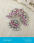 ASDR-2646 - Silver & Multi Pure Anitque Silver Pendant