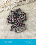 ASDR-2648 - Silver & Multi Pure Anitque Silver Pendant