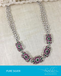 ASDR-2649 - Silver & Multi Pure Anitque Silver Mala