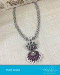 ASDR-2652 - Silver & Multi Pure Anitque Silver Mala