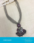 ASDR-3083 - Silver & Multi Pure Silver Mala