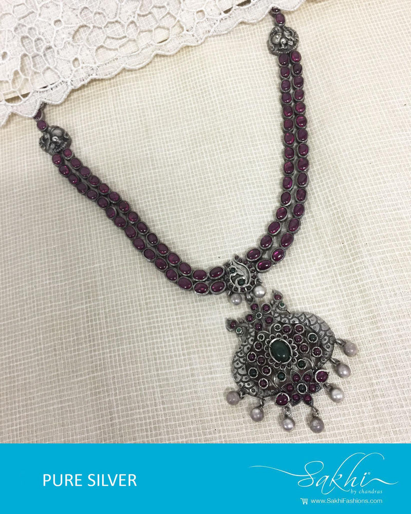 ASDR-3085 - Silver & Multi Pure Silver Mala