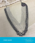 ASDR-3087 - Silver & White Pure Silver Mala