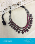 ASDR-3089 - Silver & Pink Pure Silver Mala