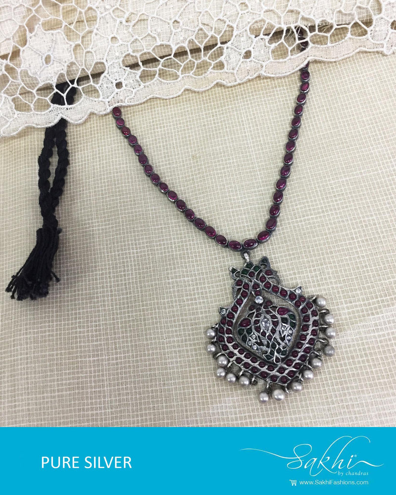 ASDR-3091 - Silver & Multi Pure Silver Mala