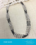 ASDR-3092 - Silver & White Pure Silver Mala