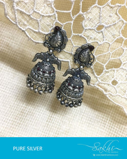 ASDR-3102 - Silver & Pink Pure Silver Earrings