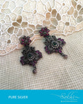 ASDR-3121 - Silver & Pink Pure Silver Earrings