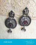 ASDR-3122 - Silver & Pink Pure Silver Earrings