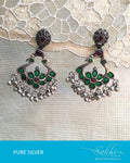 ASDR-3131 - Silver & Multi Pure Silver Earrings
