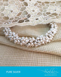 ASDR-3145 - Silver & White Pure Silver Bangle