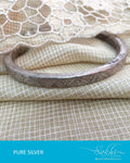 ASDR-3147 - Silver & Antique Pure Silver Kada