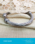 ASDR-3148 - Silver & Antique Pure Silver Kada