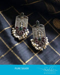 ASDR-8099 - Silver  & Pearl Pure Silver Earrings
