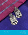 ASDR-8753 - Red & Silver Silver Earring