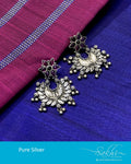 ASDR-8765 - Silver & Red Silver Earring